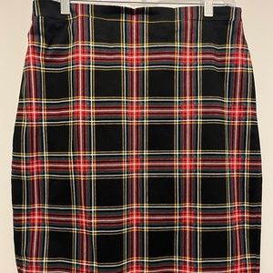 J. Crew Factory Tartan Plaid Pencil Skirt